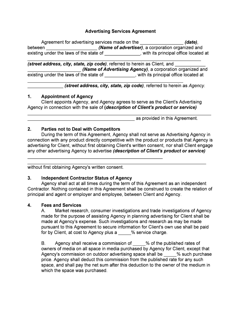 Advertising Services Agreement DoubleClick Inc and  Form