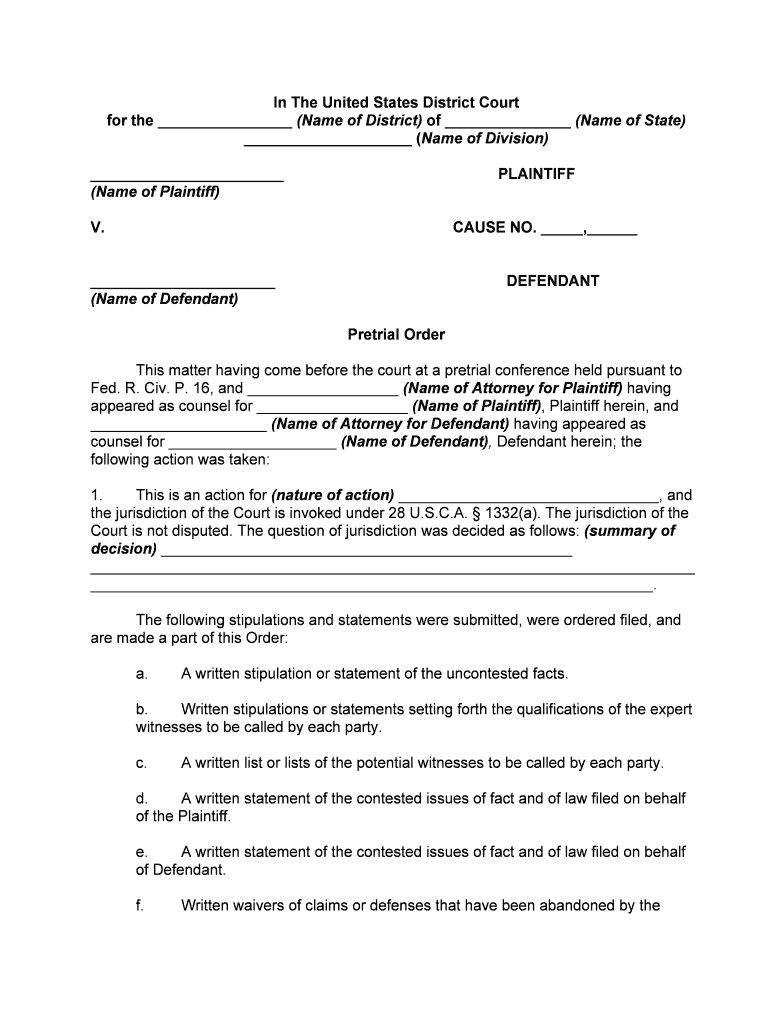UNITED STATES DISTRICT COURT SOUTHERN DIVISION PLAINTIFF NAME  Form