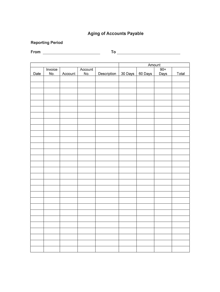 Accounts Payable Aging ReportAP Aging ReportIgnite Spot  Form