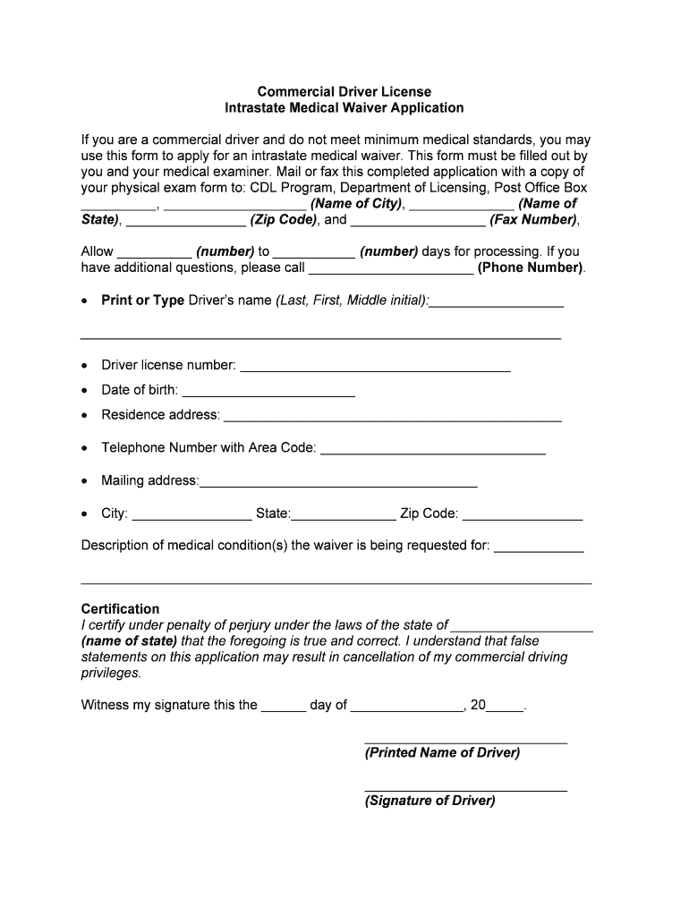 Federal and State CDL Requirements Trucker Country  Form