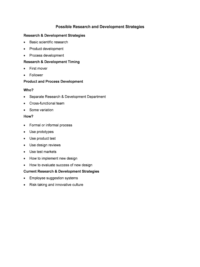 Research and Development R&amp;amp;DOverview &amp;amp; Process  Form