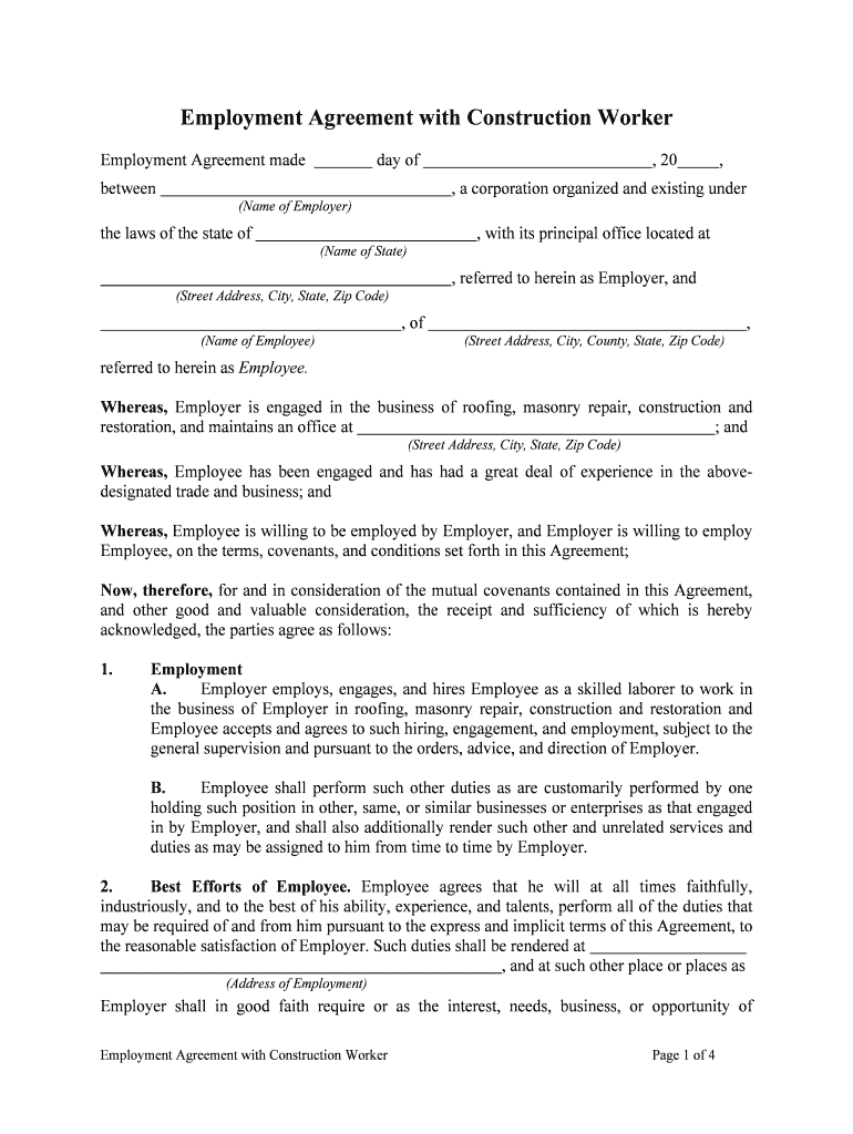 A Step by Step Guide for Drafting an Employment Contract  Form