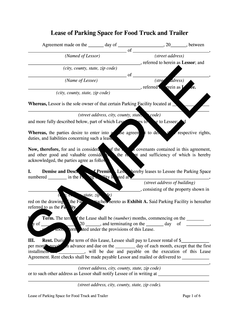 Sample Lease Fairfax Properties  Form