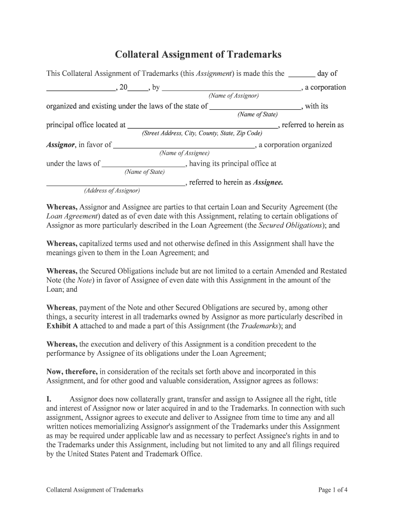 trademark assignment agreement sec