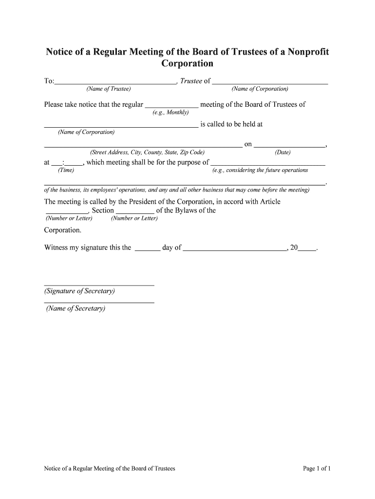 Bylaws Board of TrusteesUniversity of San Francisco  Form