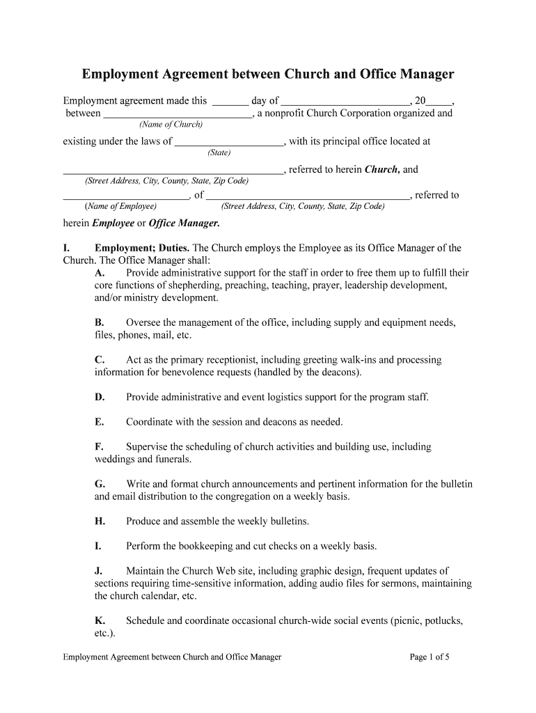 Example Executive Employment Agreement the Foraker  Form