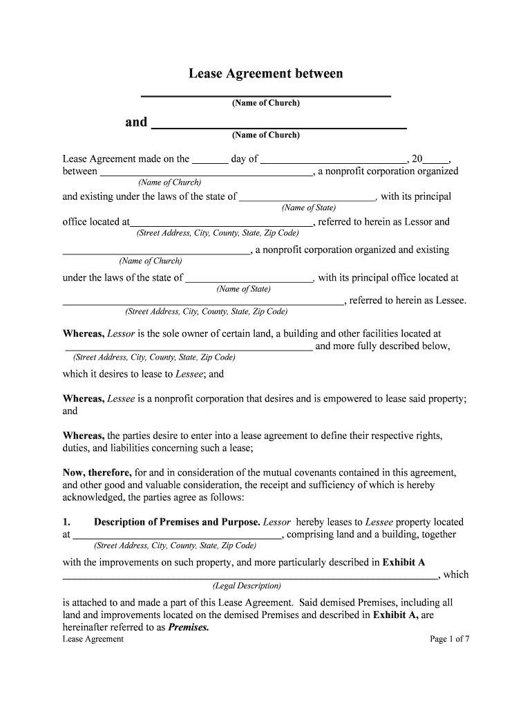 Lease Agreement Made on the  Form