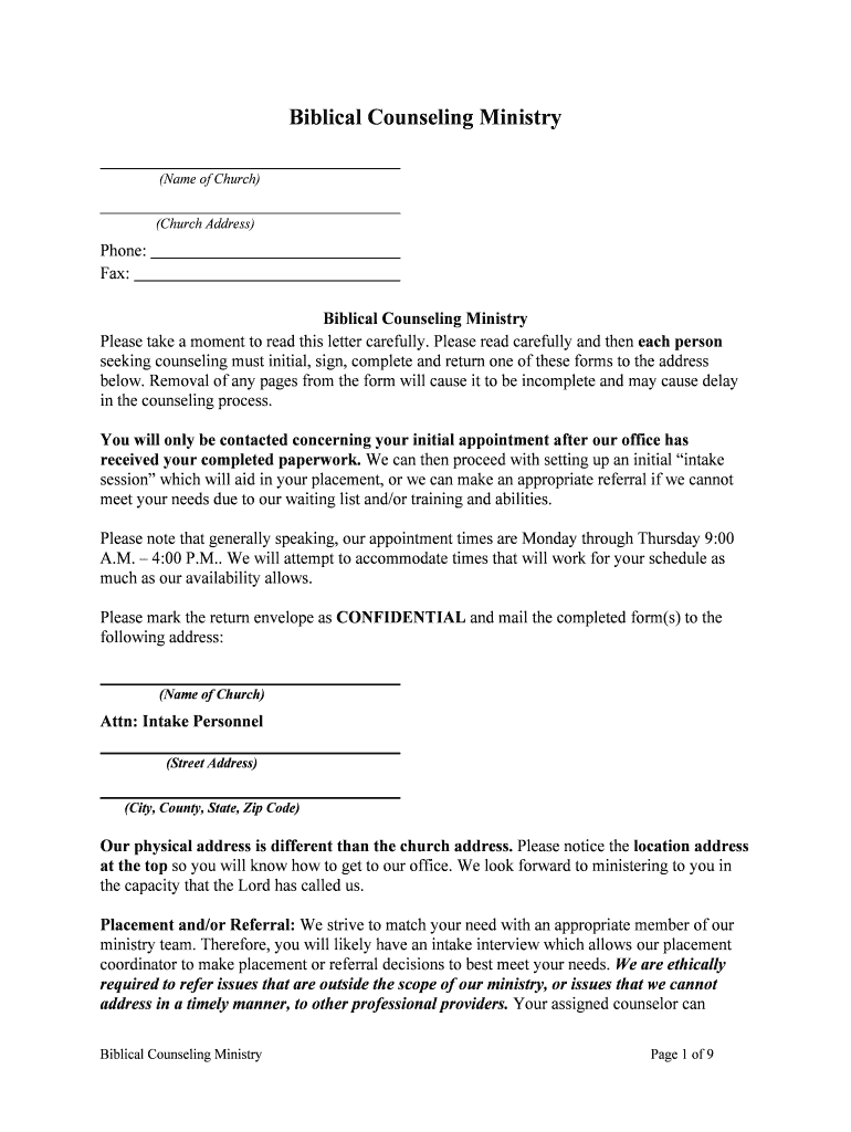 CCV's Decision Counseling Ministry Christ's Church of the  Form