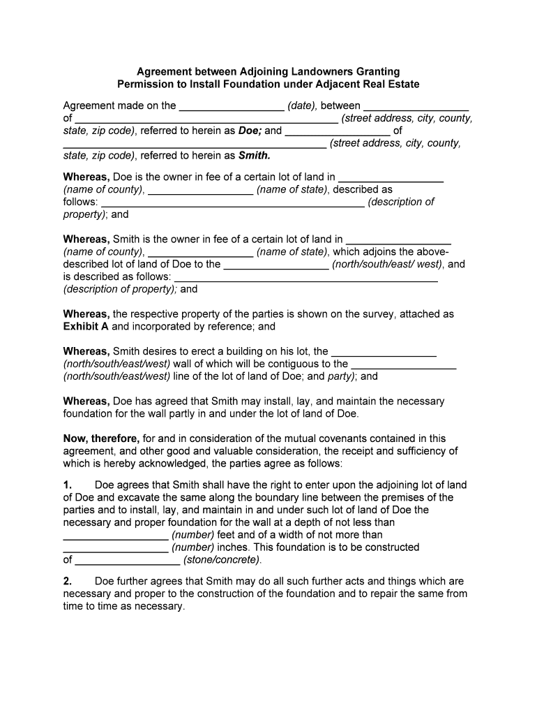 Adjoining Landowners Legal Definition of Adjoining Landowners  Form