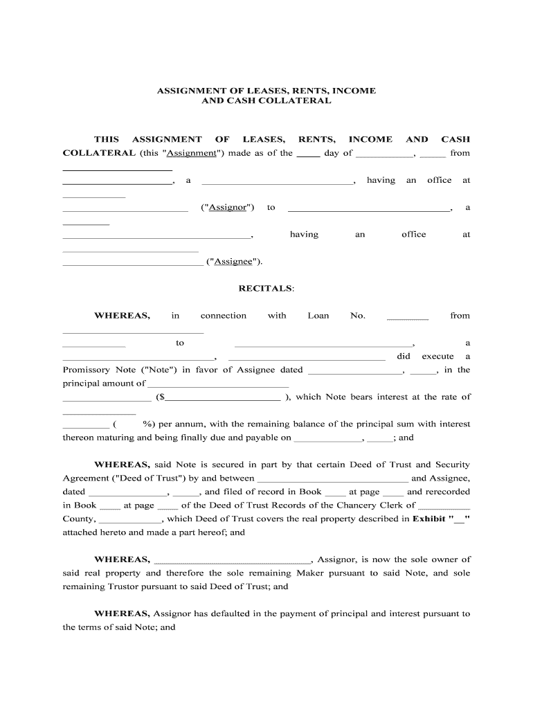 assignment of leases income