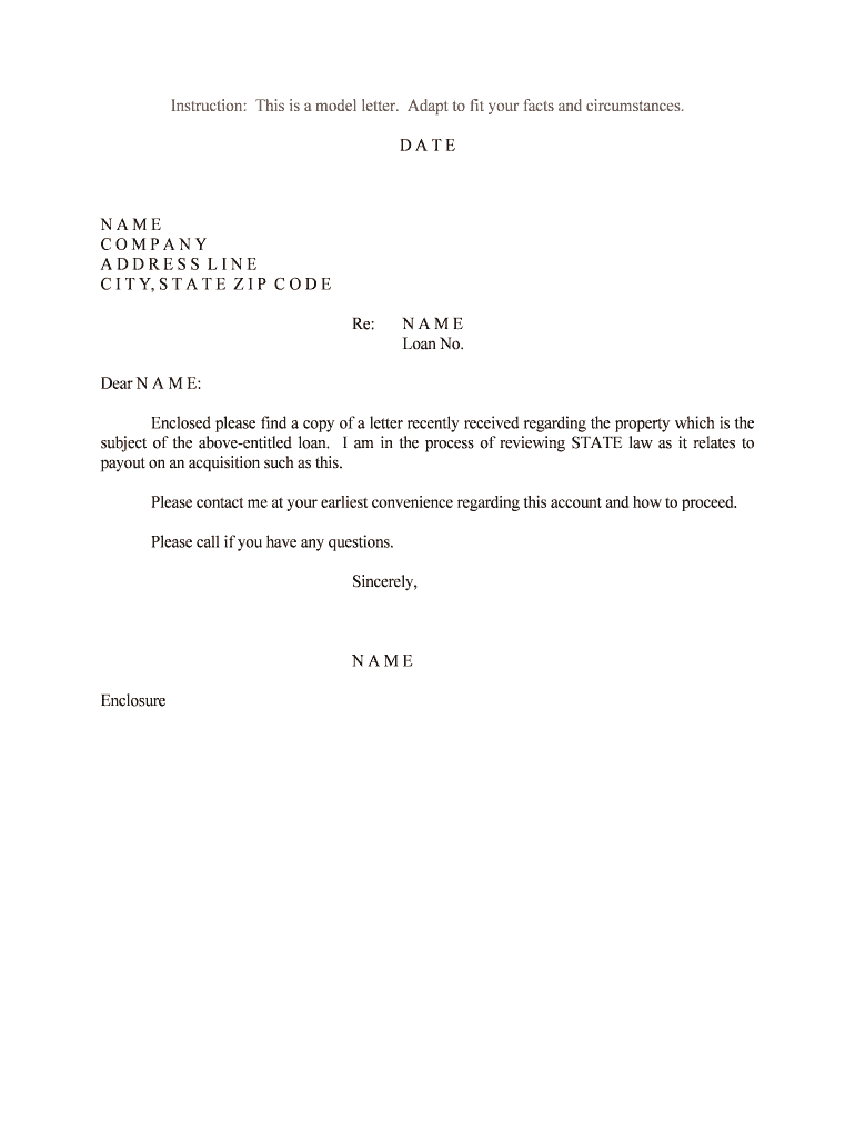 Enclosed Please Find a Copy of a Letter Recently Received Regarding the Property Which is the  Form