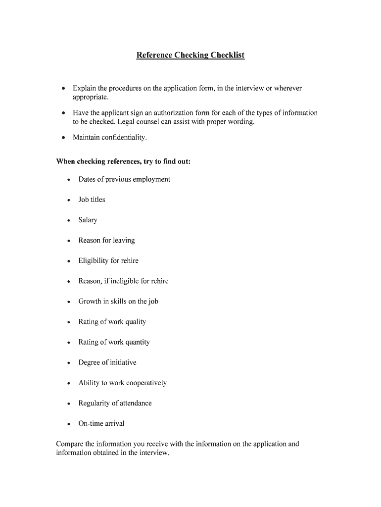 A Guide to Interviewing and Reference Checking State of  Form