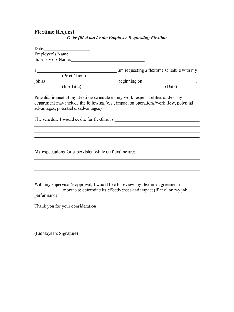 Flextime Request  Form
