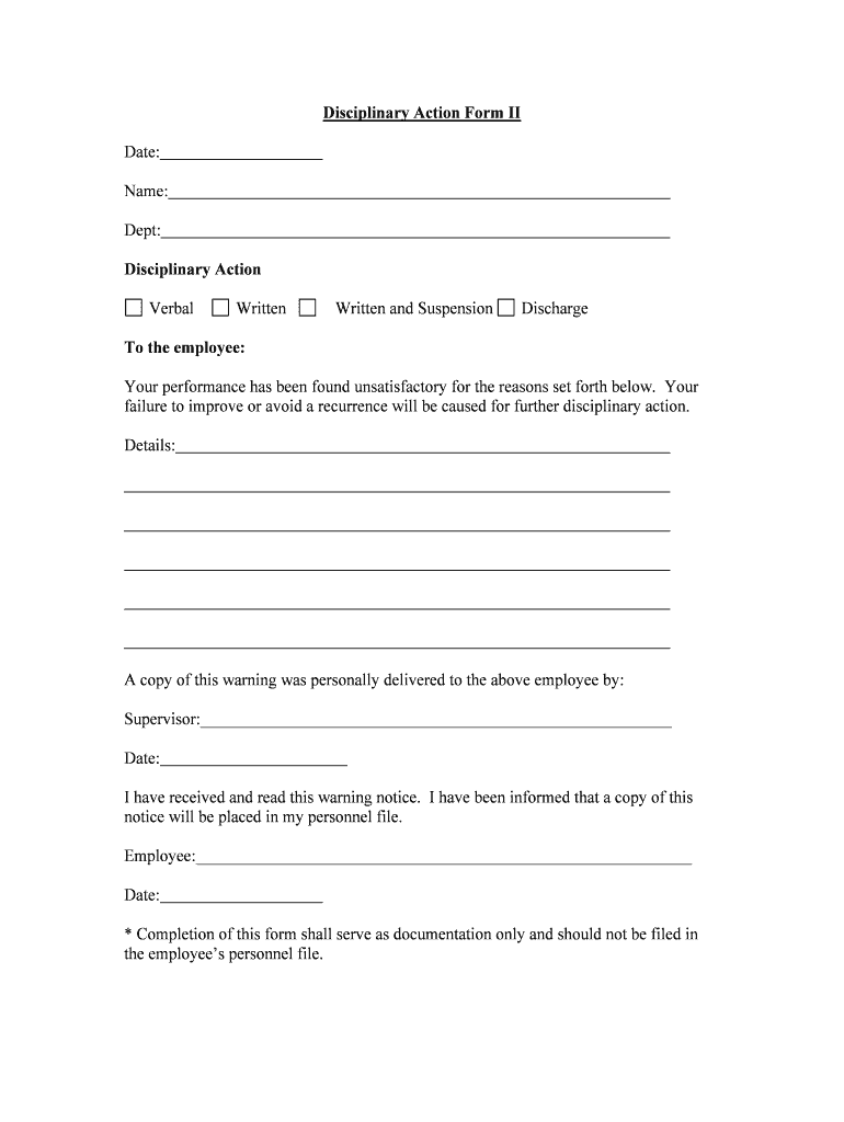 130 Printable Employee Write Up Form Templates Fillable