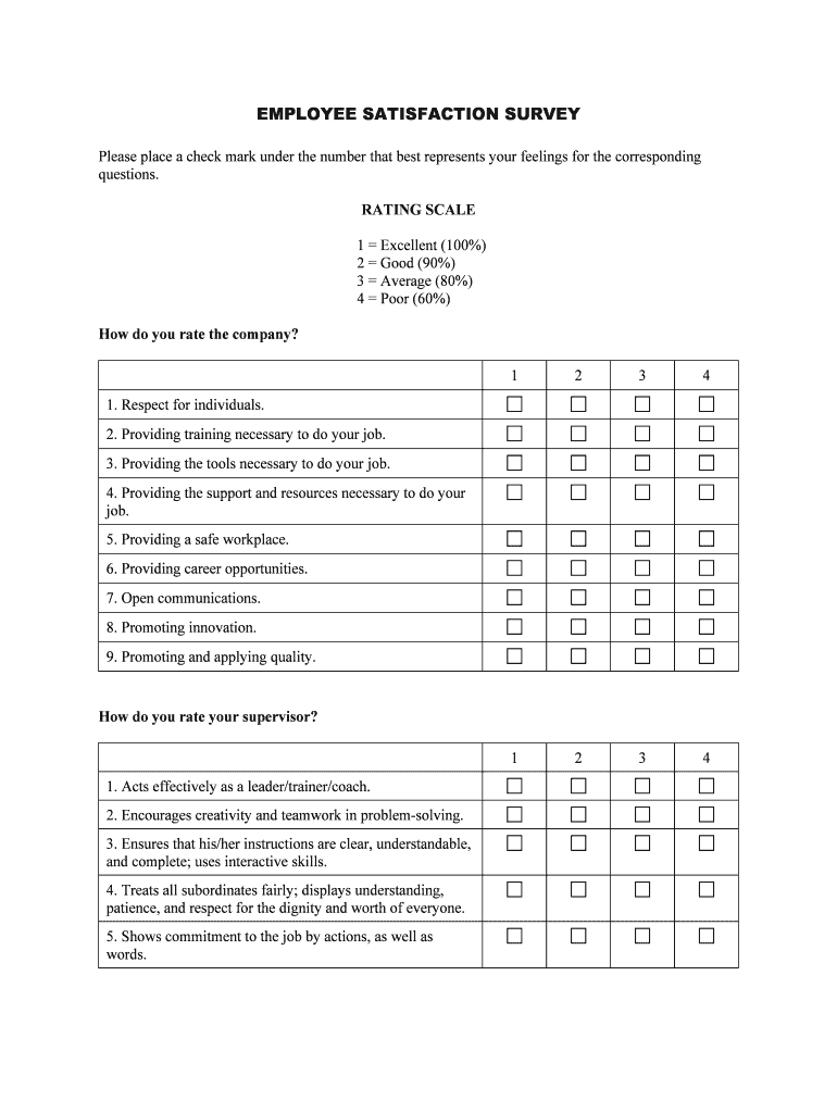 Please Place a Check Mark under the Number that Best Represents Your Feelings for the Corresponding  Form