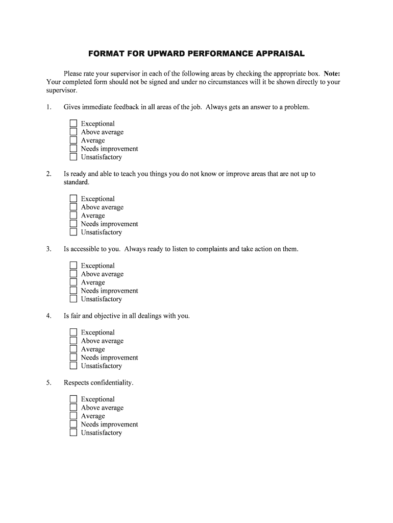 U S Department of the Interior Performance Appraisal