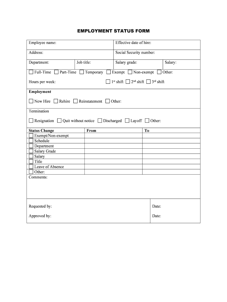 Effective Date of Hire  Form