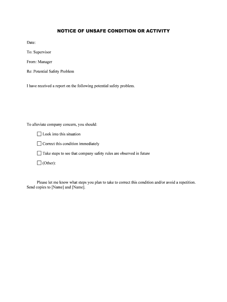 How to Address Safety Concerns with Your Employer Fall  Form