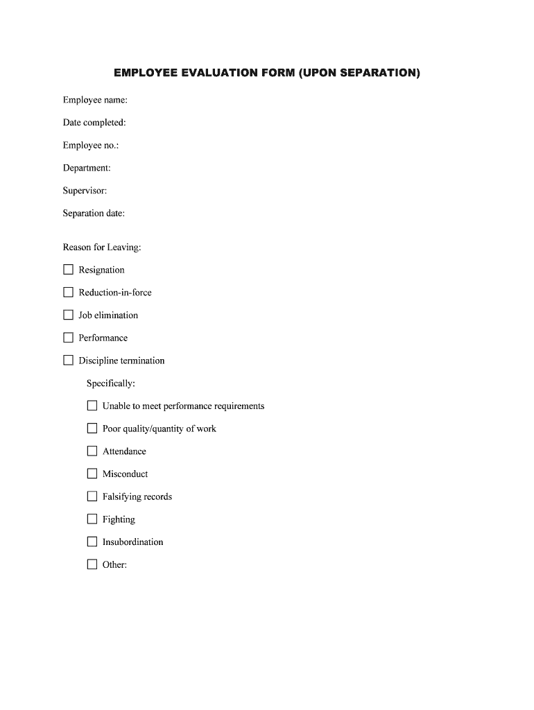 Article 9Separation, Disciplinary Action, and Reinstatement  Form