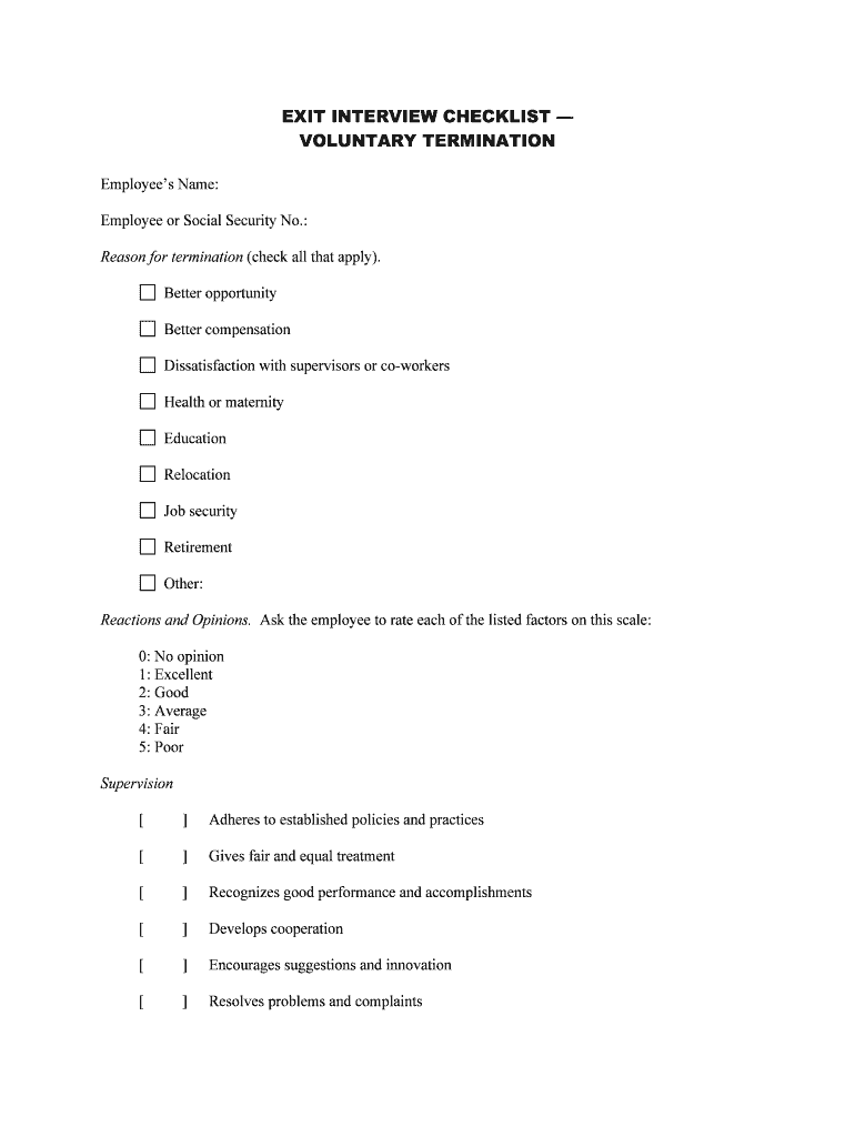 Exit Interview Do's and Don'ts Forbes  Form