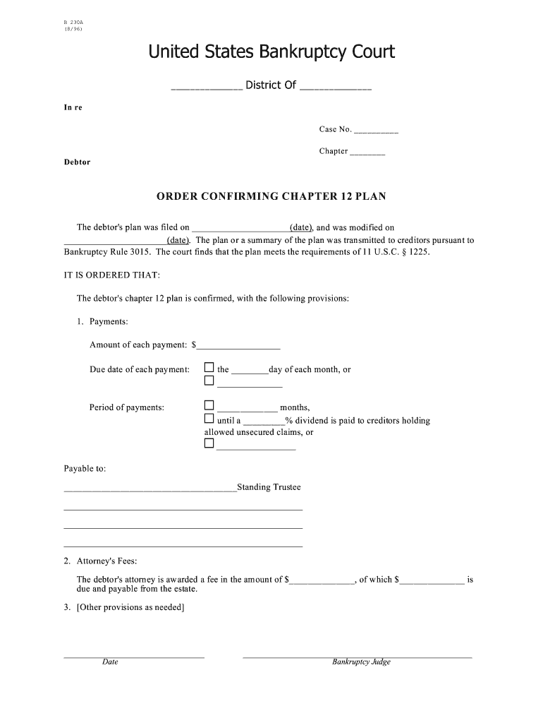 Chapter 12 Bankruptcy BasicsUnited States Courts  Form