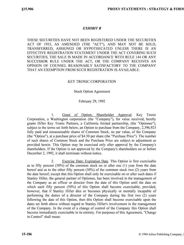 PROXY STATEMENTS STRATEGY &amp; FORM