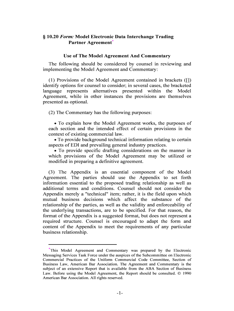 Electronic Commerce &amp;amp;amp; Electronic Data Interchange  Form