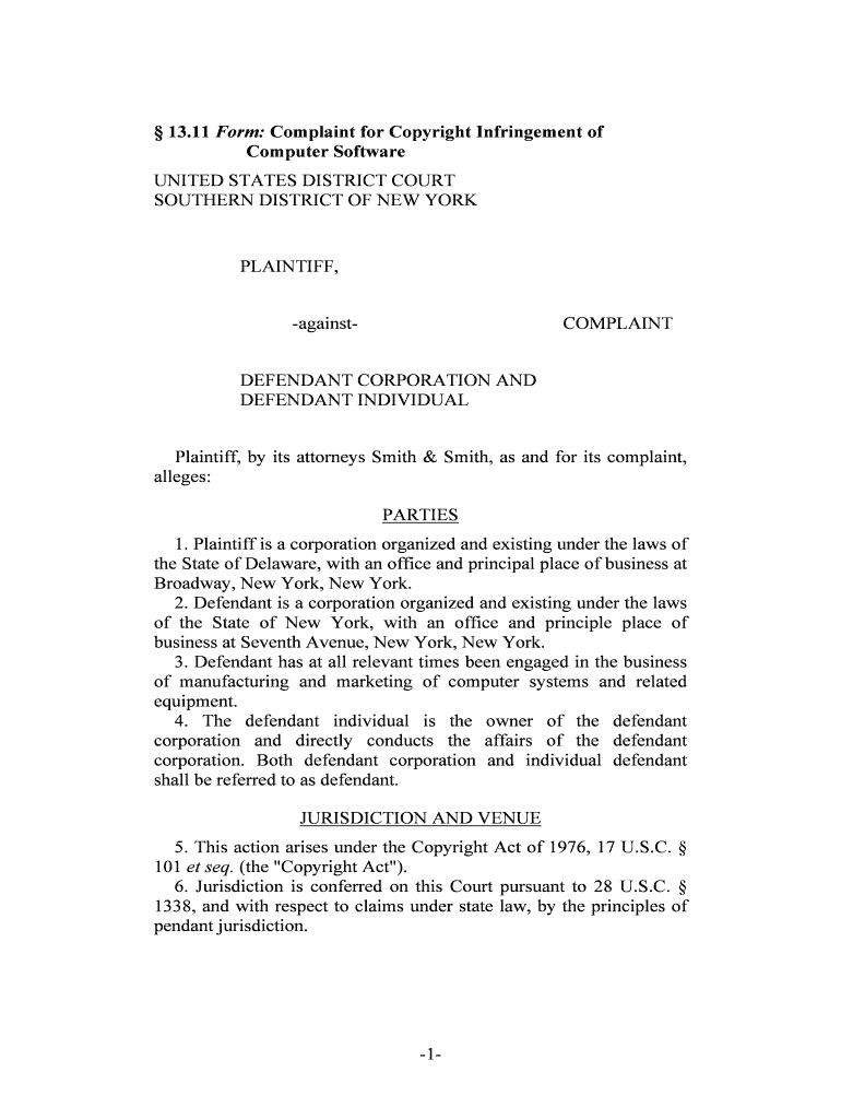 Abstract Jurisdiction of a U S District Court over the  Form
