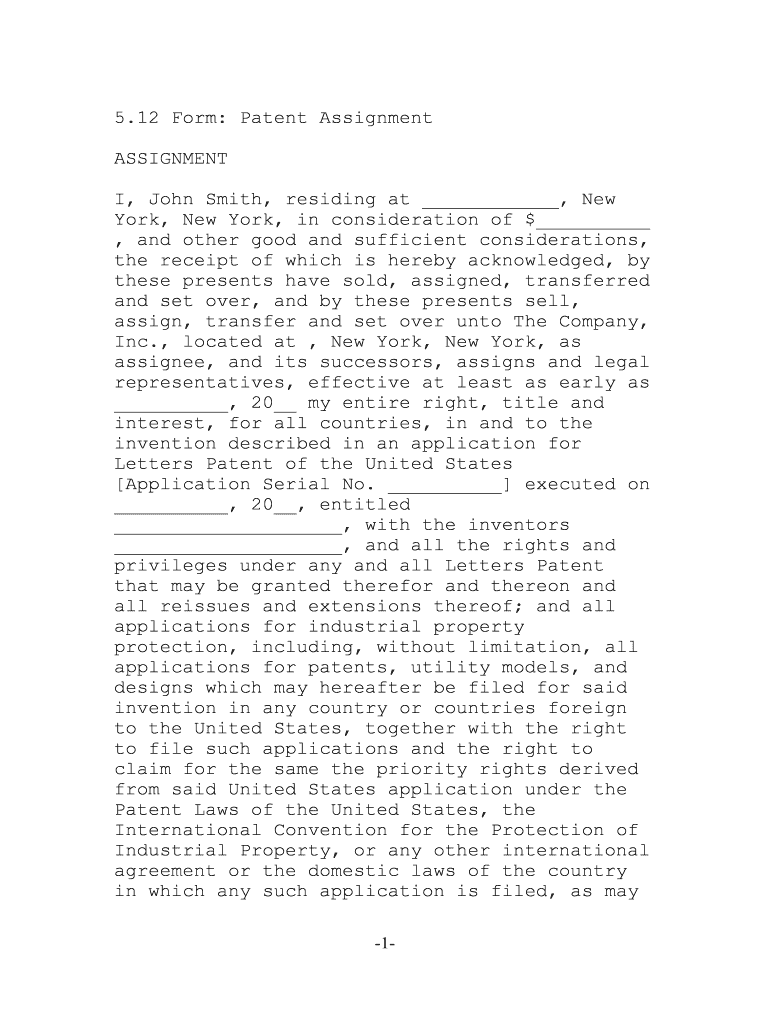 us patent assignment form