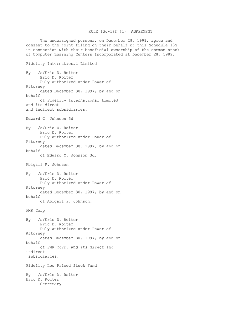 Agreement Pursuant to Rule 13d 1k1iii Concerning Joint  Form