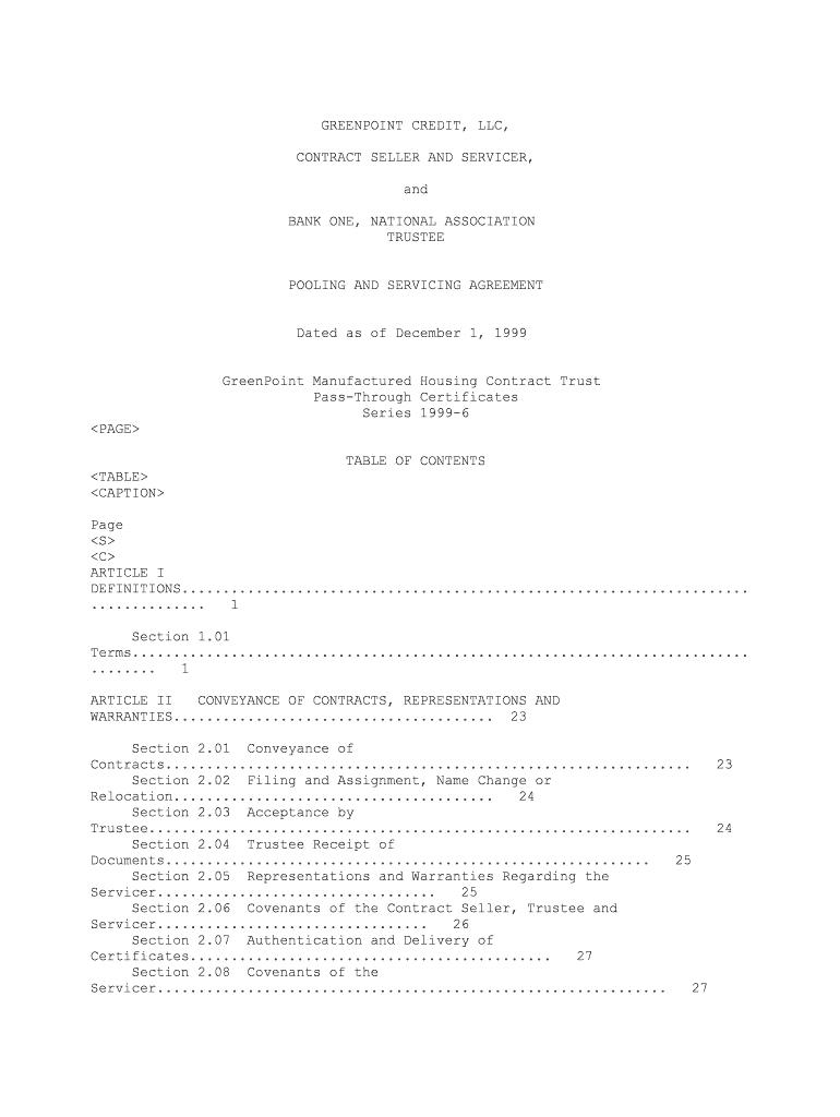 GREENPOINT CREDIT LLC Securities Registration Statement  Form