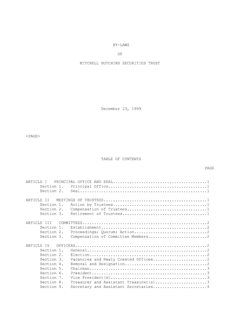 MITCHELL HUTCHINS SECURITIES TRUST  Form