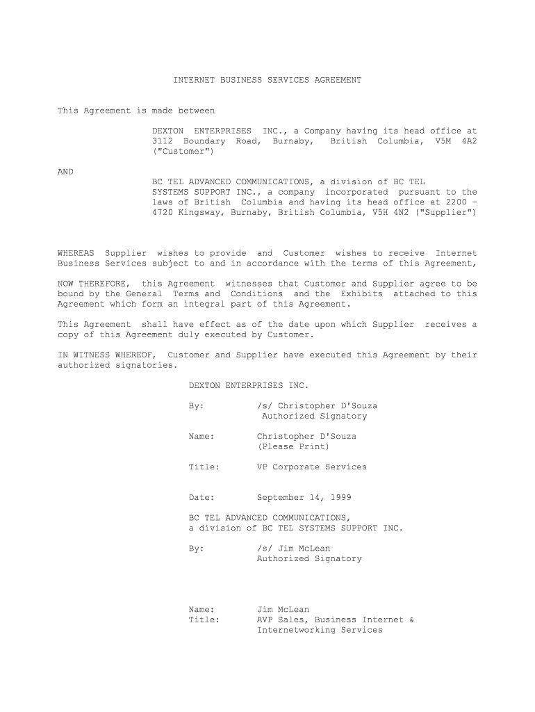 AGREEMENT between DEX ONE SERVICE, INC and COMMUNICATIONS  Form