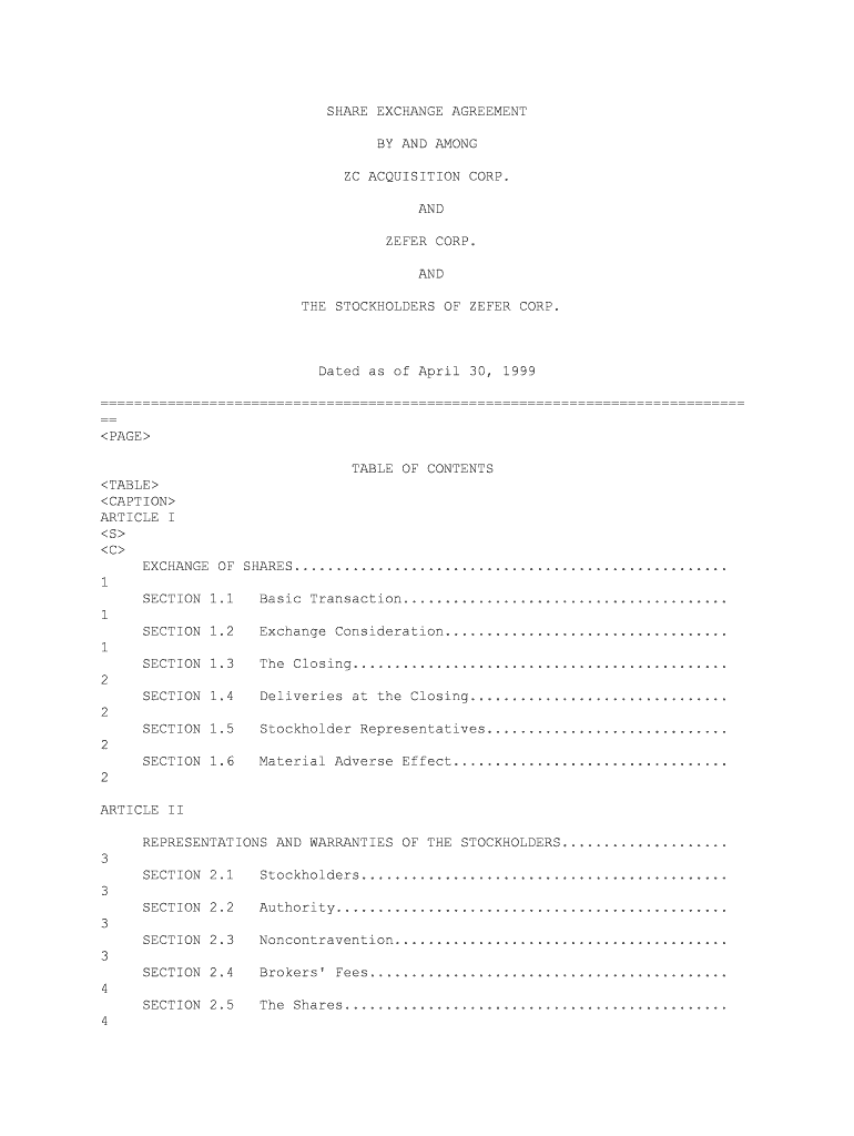 ZC ACQUISITION CORP  Form