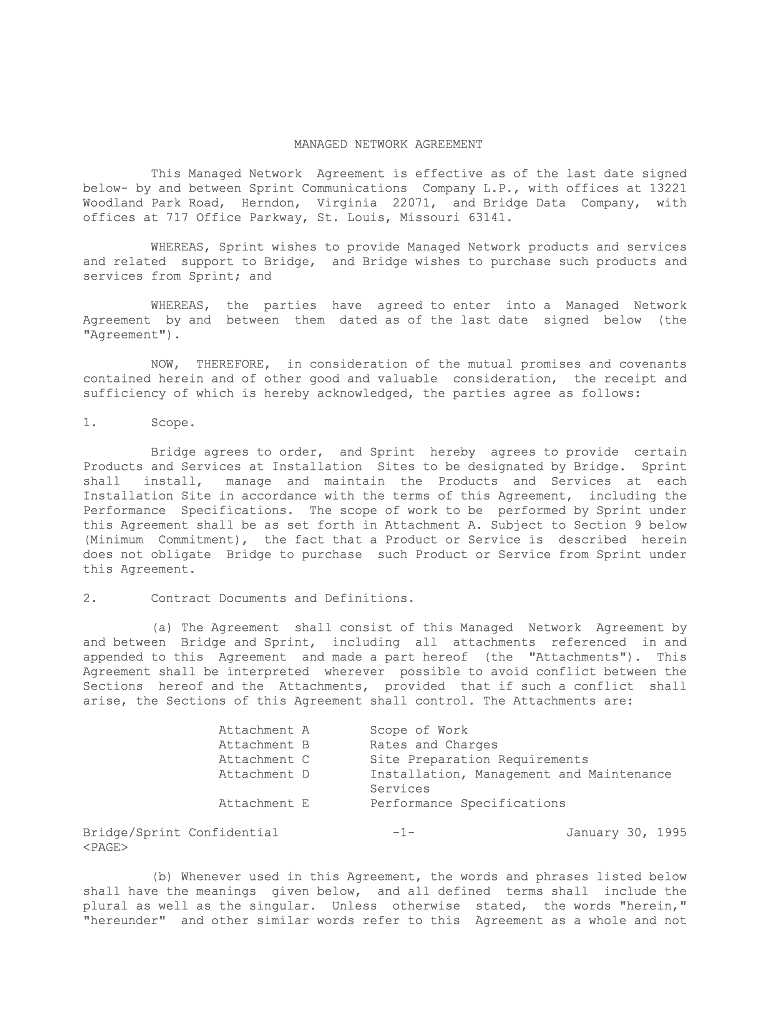 Sample Managed Service Agreement Provided by Axcient  Form