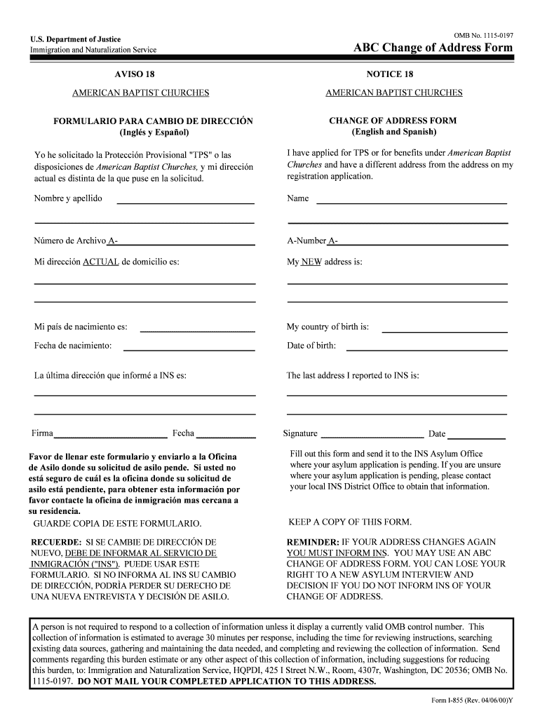 ABC Change of Address Form