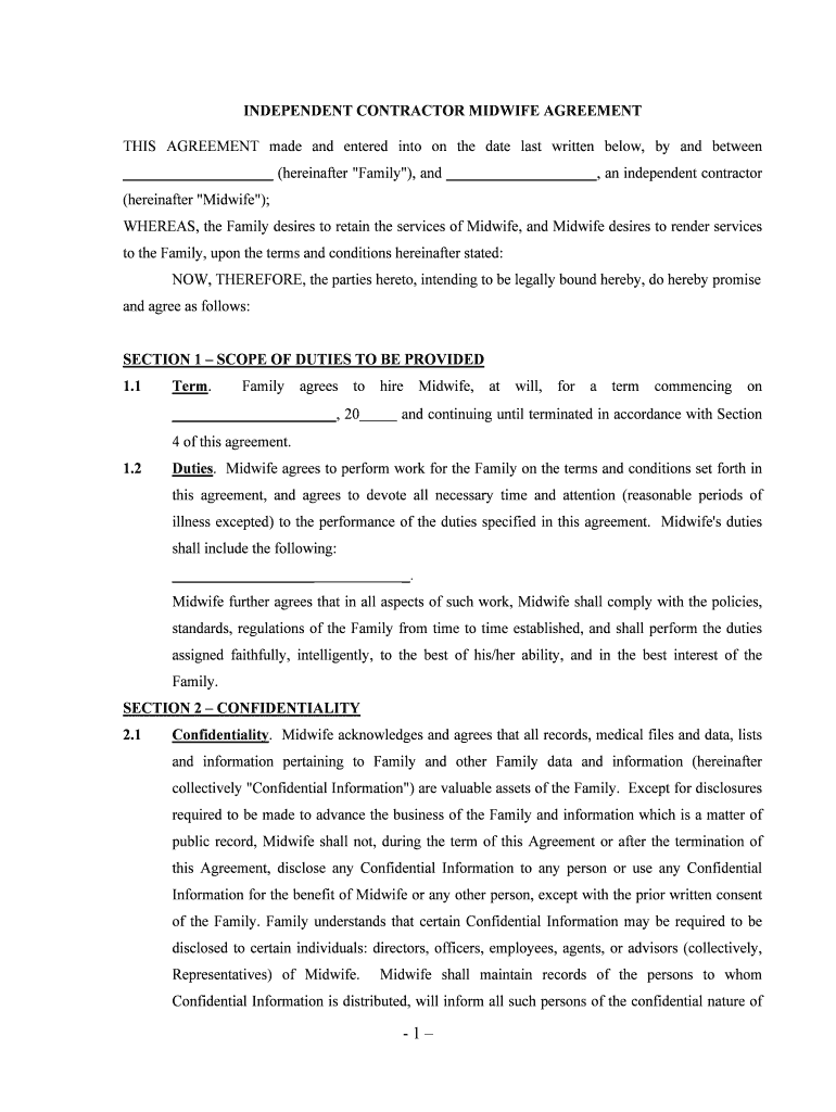 Independent Contractor Agreement Intermountain Healthcare  Form