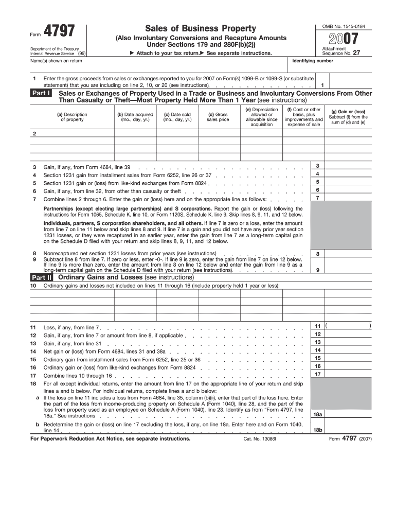 Instructions for Form 4797 Internal Revenue Service