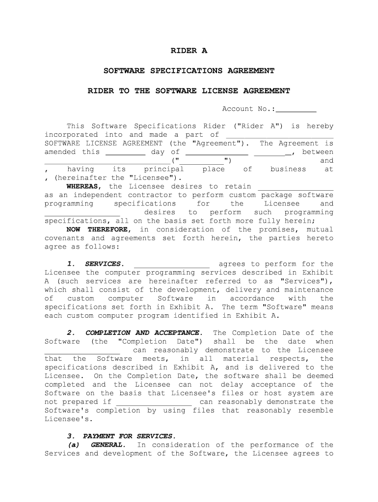 Inventory Rider to Purchasing Agreement Entered into November  Form