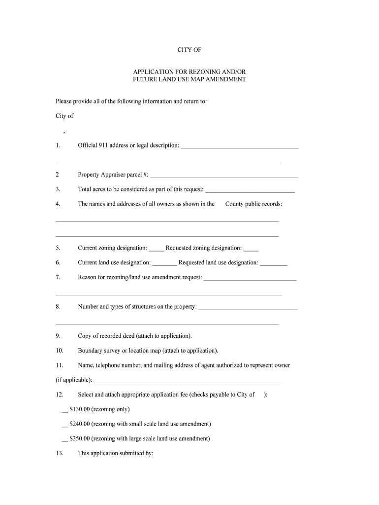 RezoningsFuture Land Use Map Amendments City of Cedar  Form