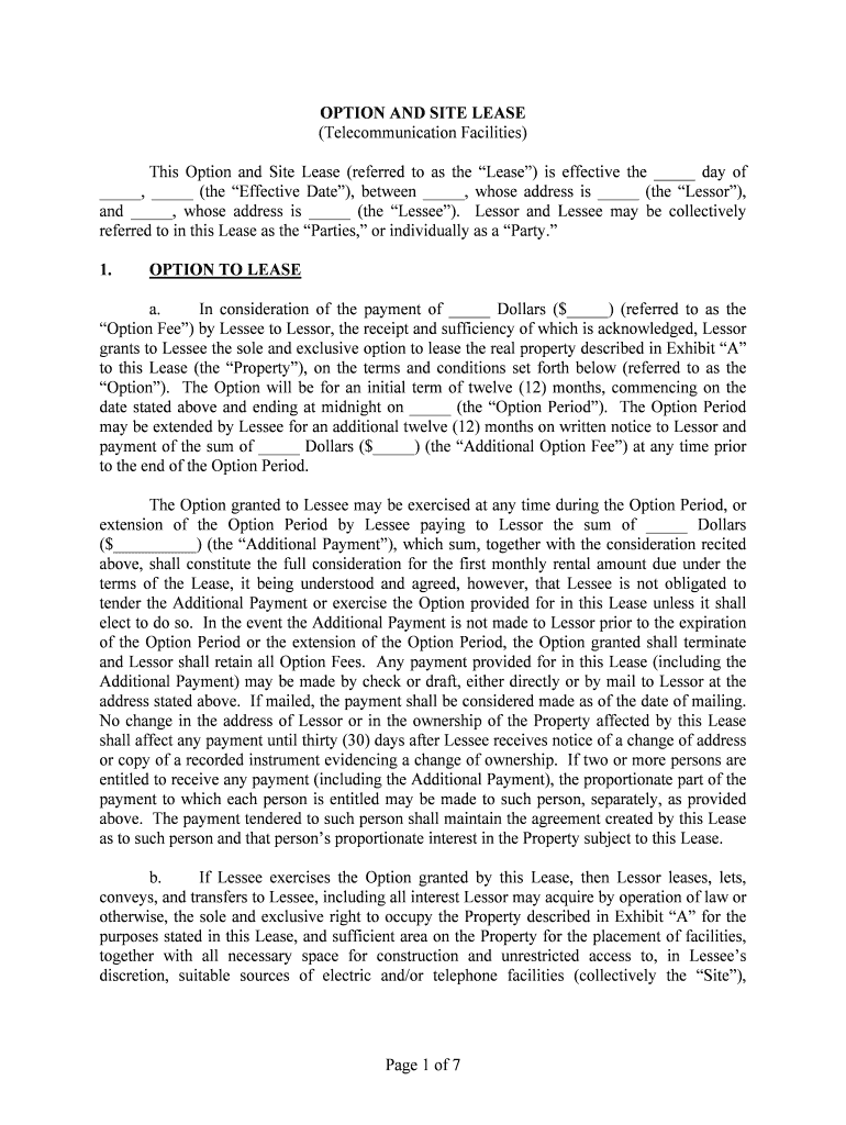 Solar Services and Site Lease Agreement Uni Trier  Form