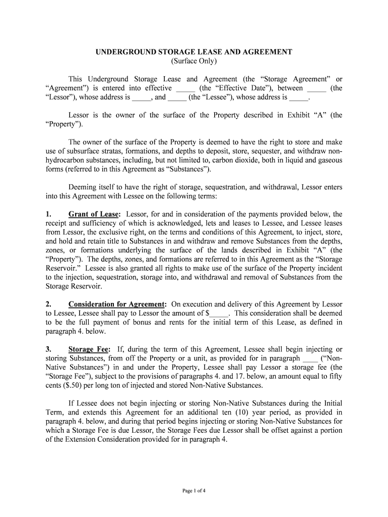 Lease AgreementLock Solid Storage  Form