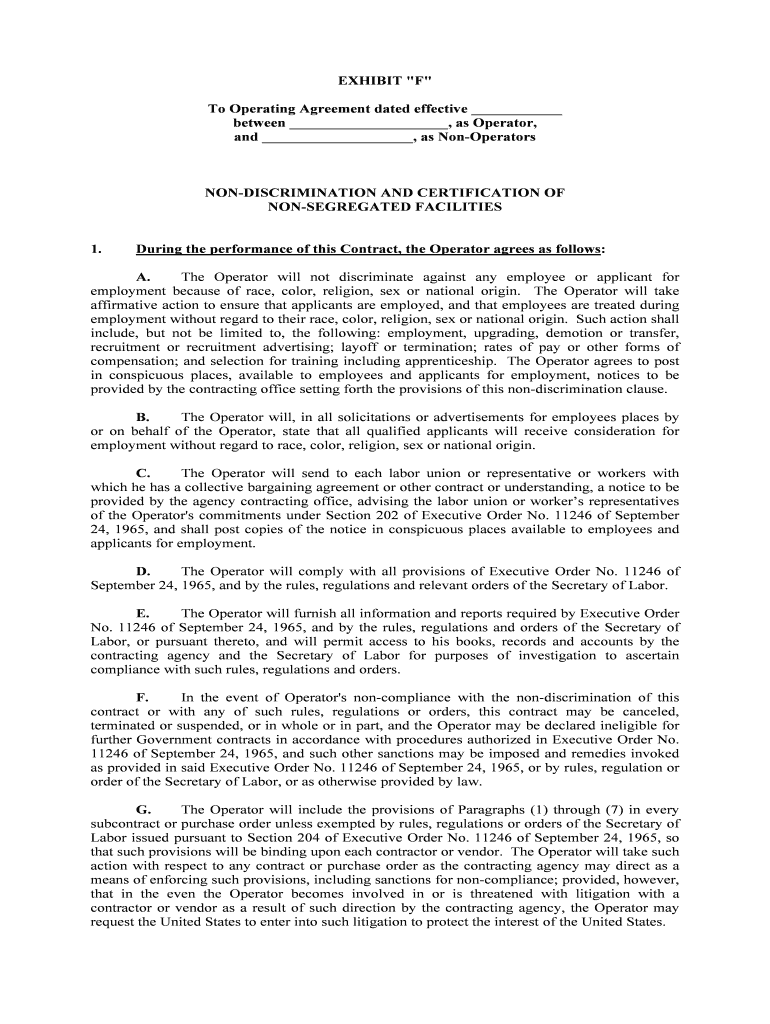 Model Form Operating Agreement Utah Division of Oil, Gas