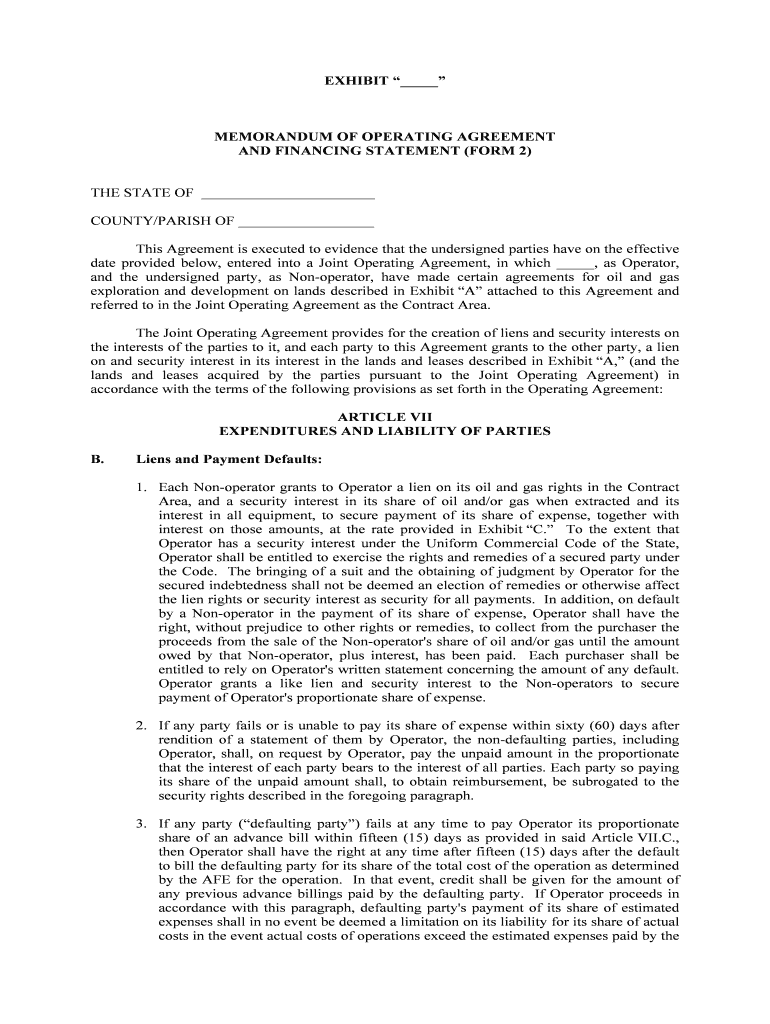 MODEL FORM OPERATING AGREEMENT Aogc State Ar Us