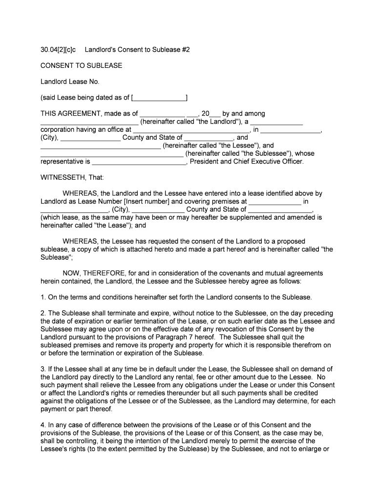 Sublease Agreement Template and Guidelines  Form