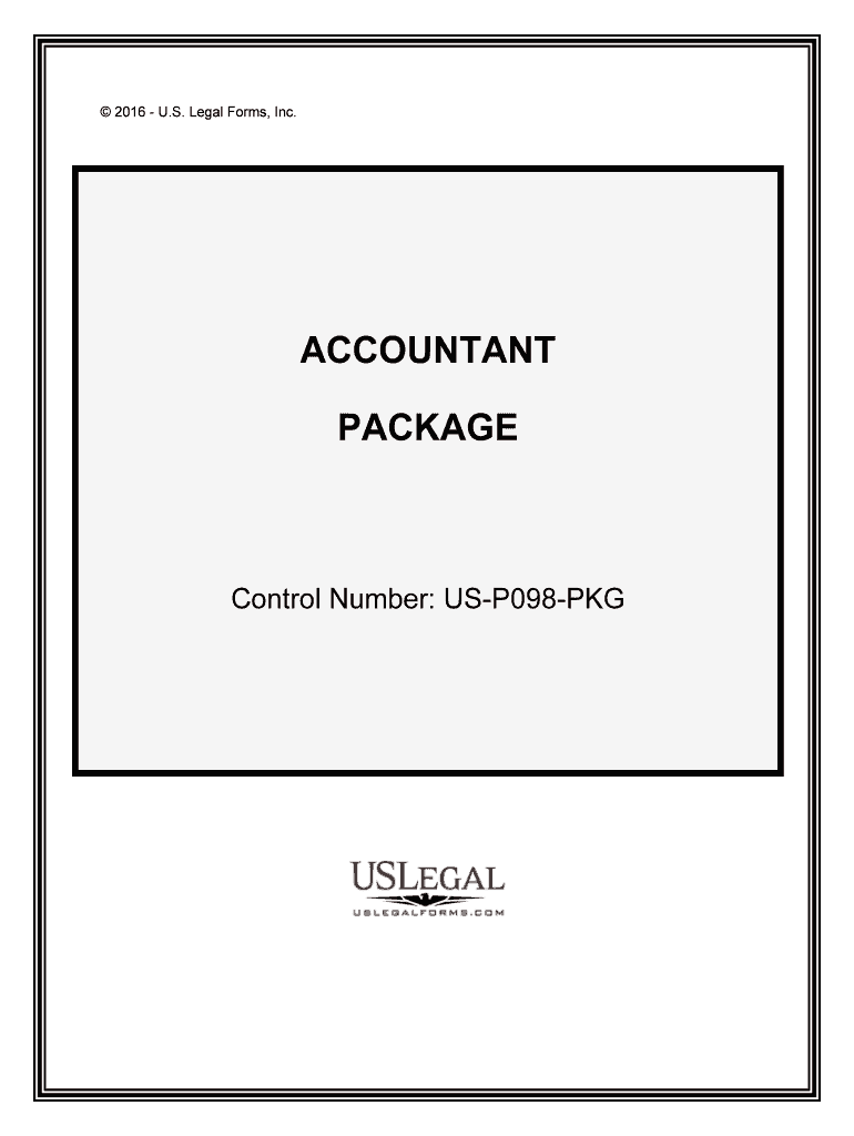 Control Number US P098 PKG  Form