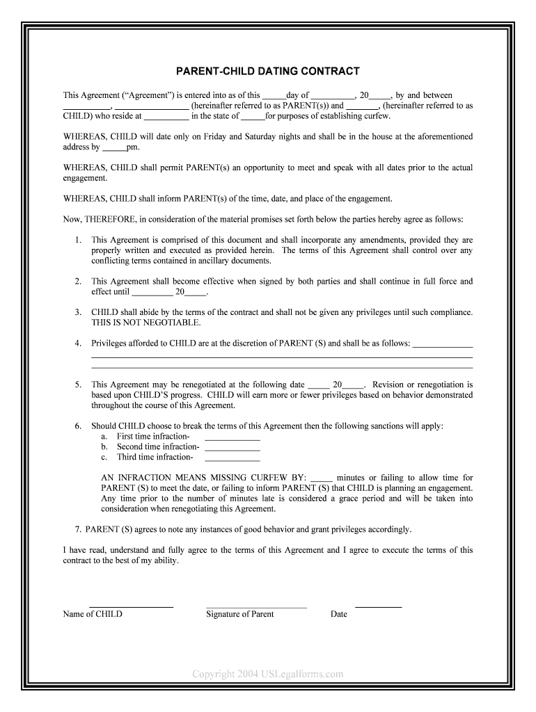 Relationship Contract Template 10Girlfriend Application  Form