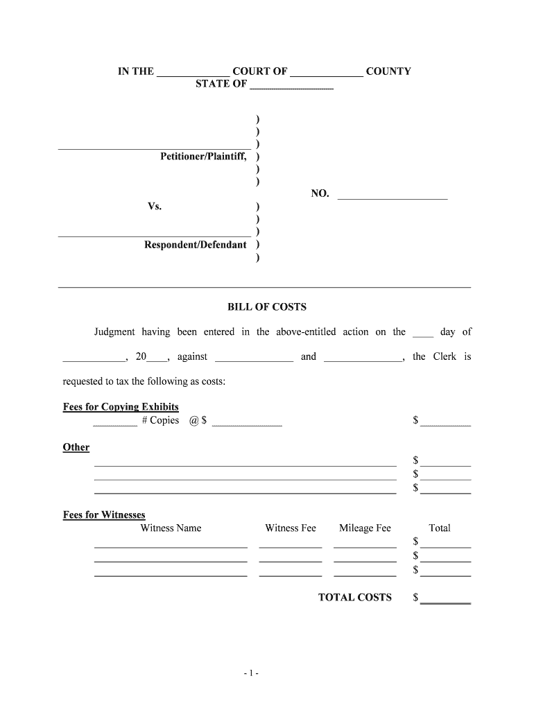 REQUEST for WAIVER of PREPAID COSTS for ASSEMBLING the  Form