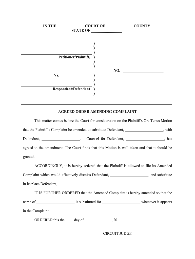 A Free Printable Template For Petitioner To Date Address