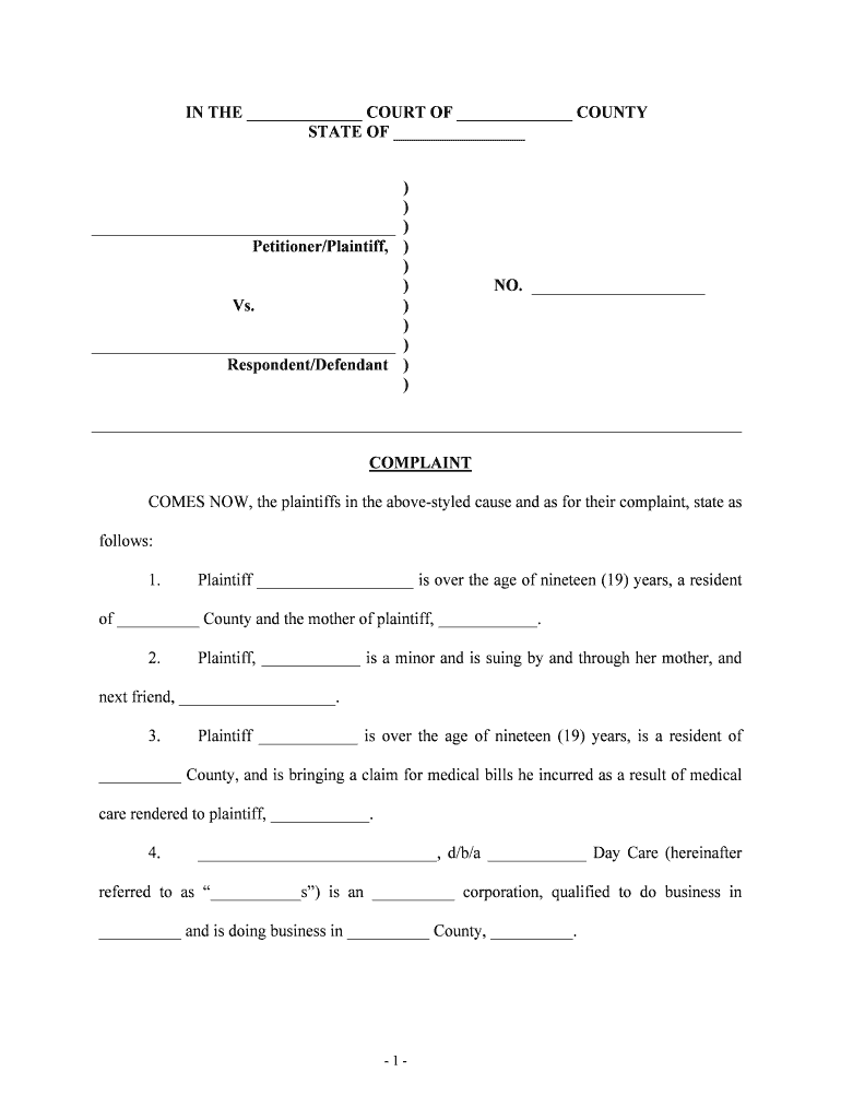 V * CIVIL ACTIONLAW Comes the Petitioner Who  Form